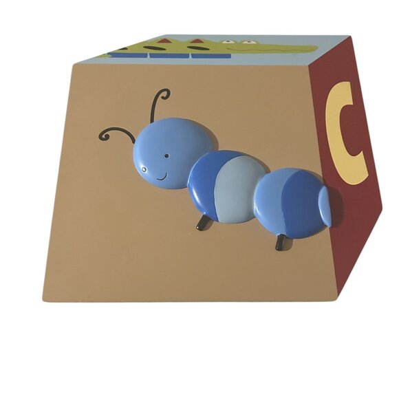 Lambs & Ivy Papagayo Wooden Nursery Wall Art – Animal Alphabet Blocks 3D Pastel - Picture 2 of 7